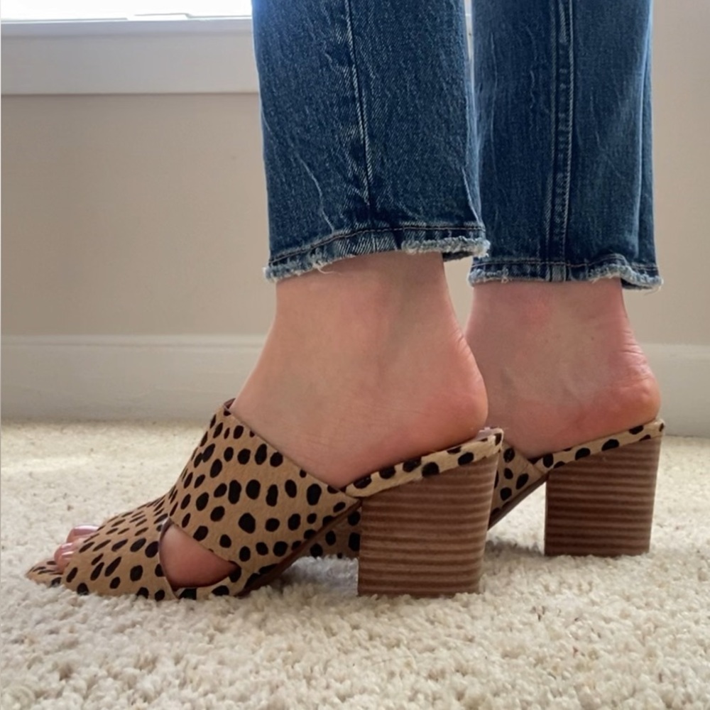 Madewell Calf Hair, Animal Print Block Heels